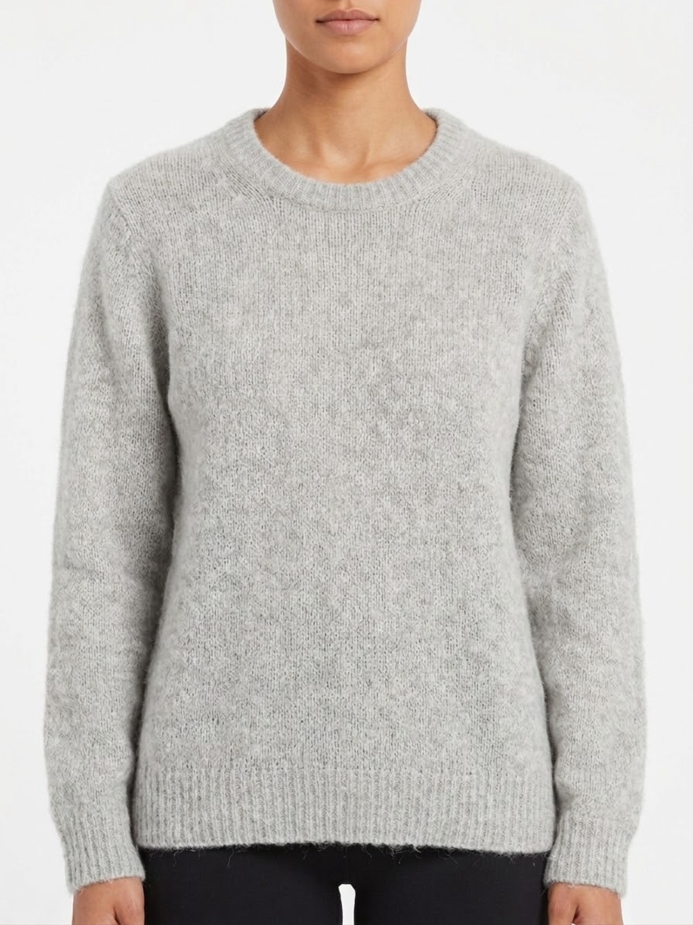 Nation LTD Baby Alpaca Merino Wool Sweater Womens M Gray Peru